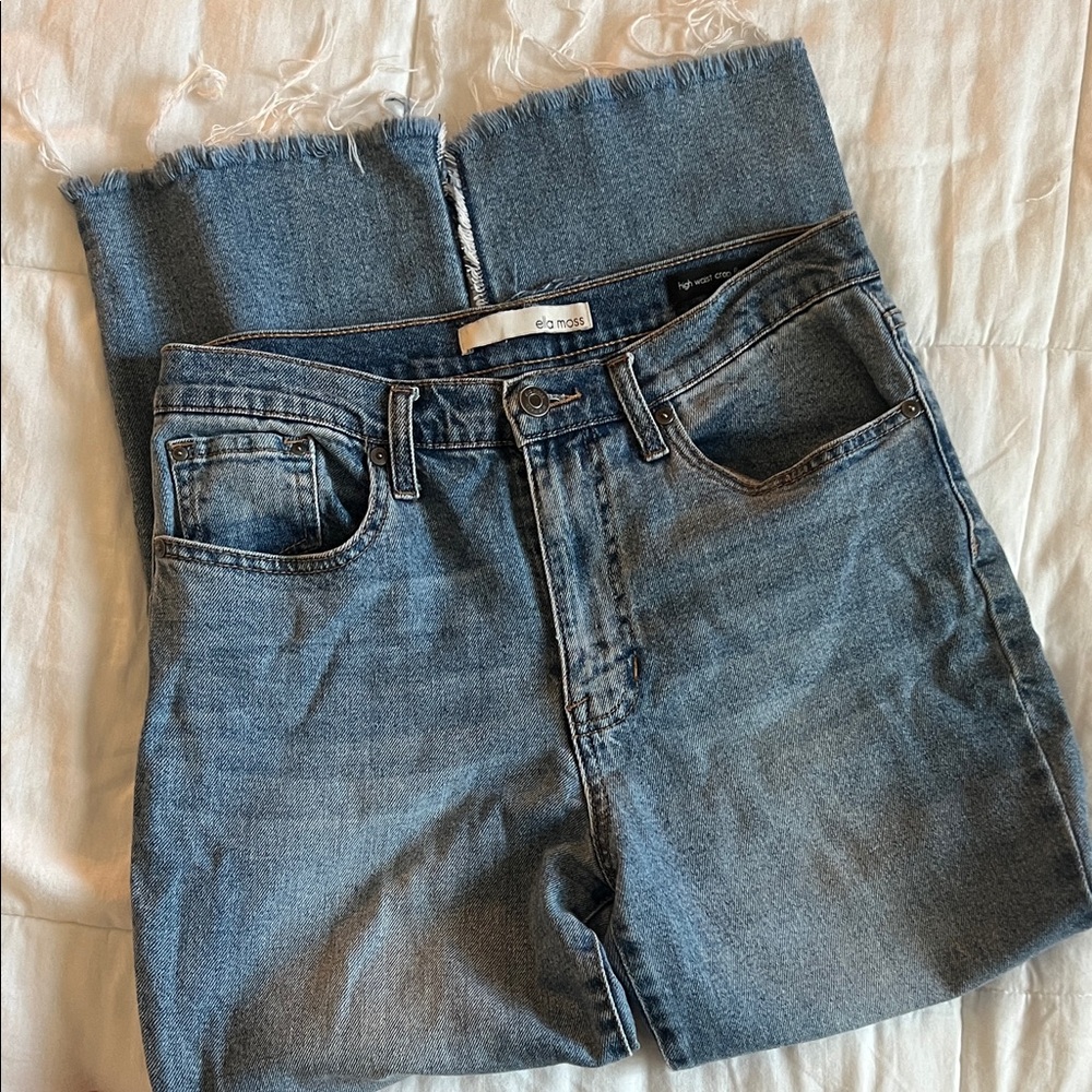 Ella Moss High Waist Crop Flare Jean